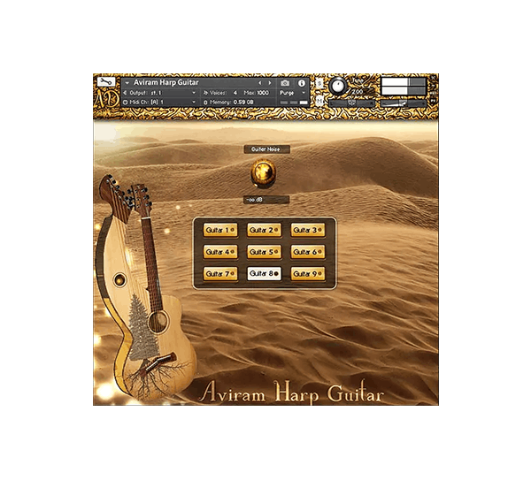 Aviram Dayan Aviram Harp Guitar Website Box Shot