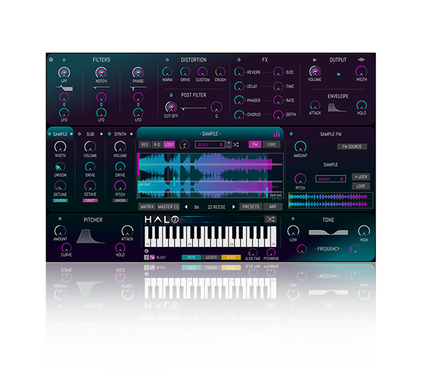 Halo Hybrid Synth Rompler by DHPLugins