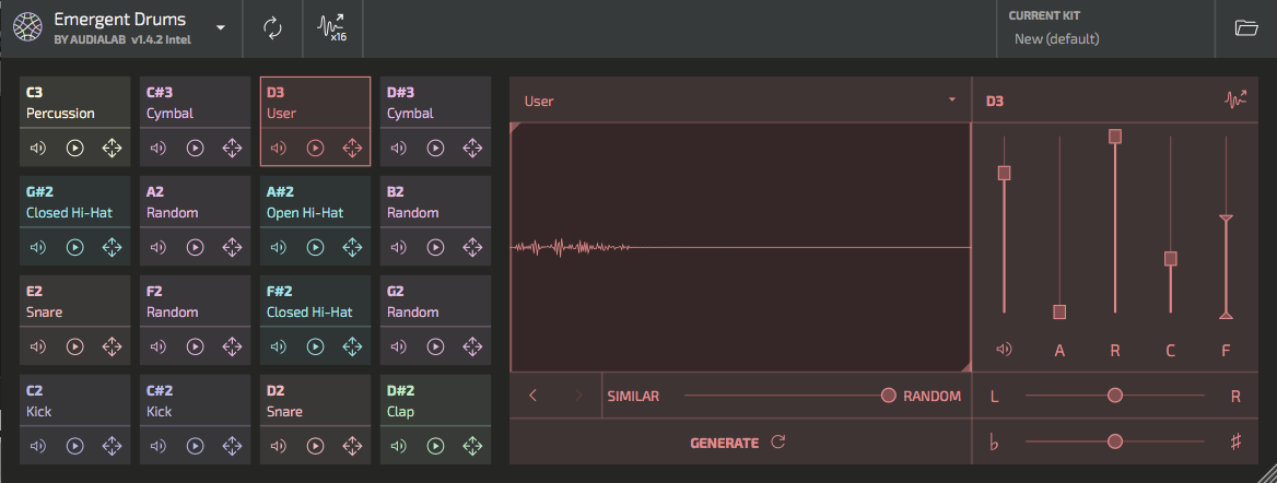 AI Drum Sample Generator Emergent Drums Audio Plugin Deals