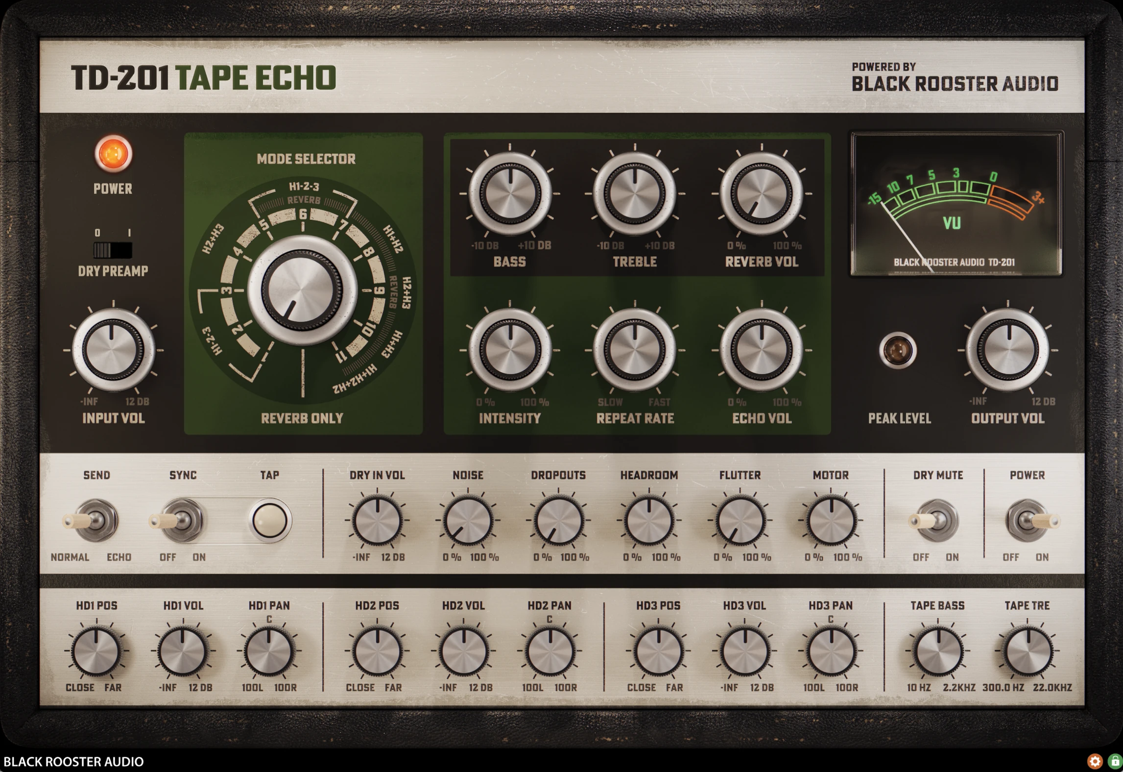 TD-201 Tape Echo Vintage Reverb and Delay Plugins