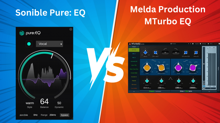 Sonible PureEQ vs Melda Production MTurboEQ