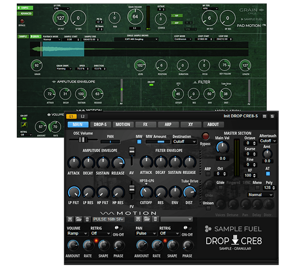 Pad Motion & Drop-CRE8 Analog Expansion Bundle by Sample Fuel