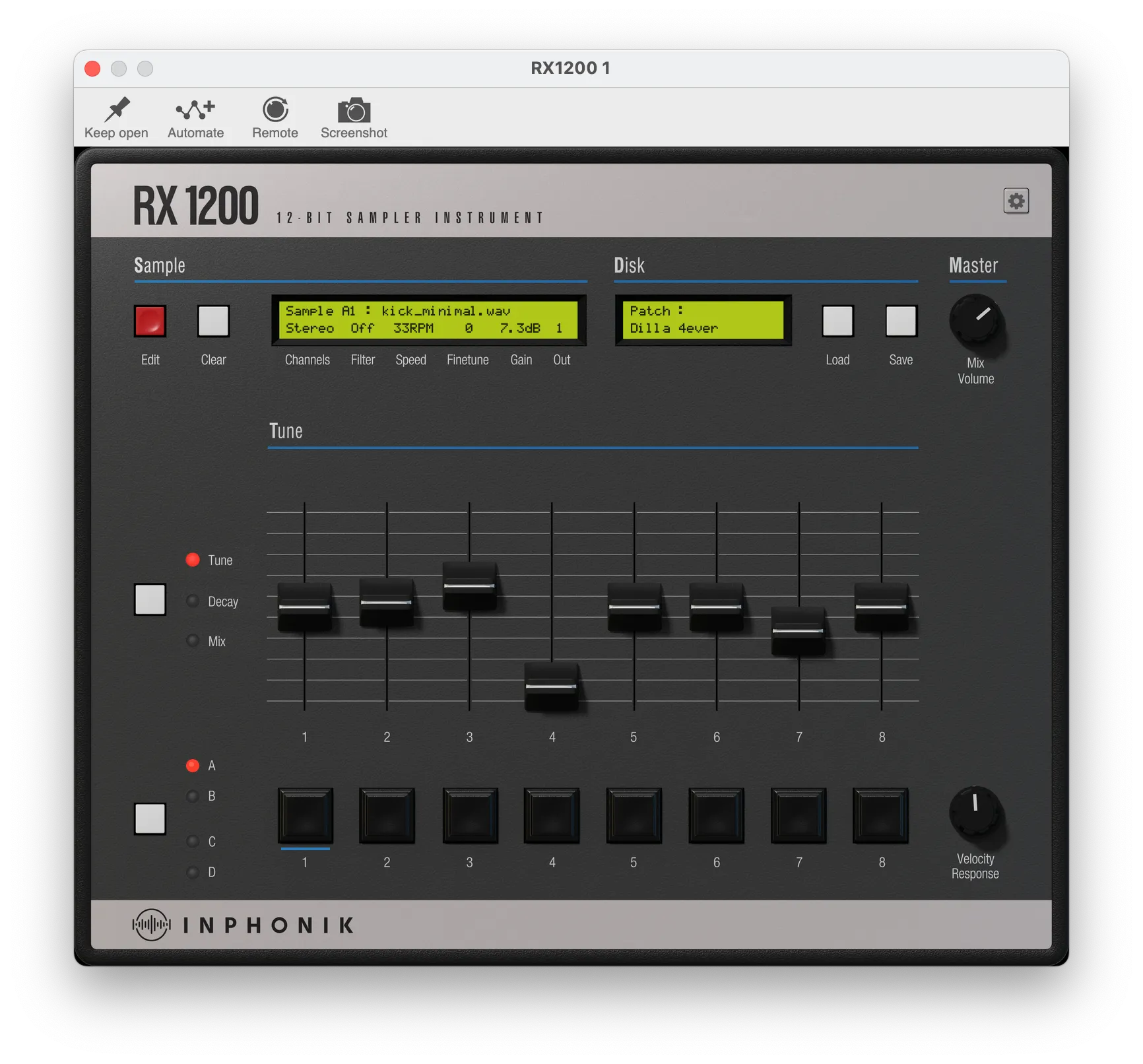 RX1200 12 Bit Sampler  Sp1200 Plugin