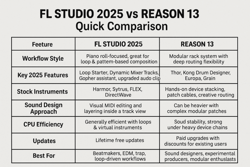 Fl Studio Reason DAWS