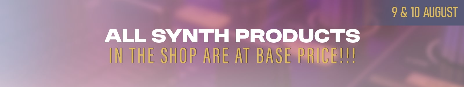 APD All Synths in the shop weekend sale header
