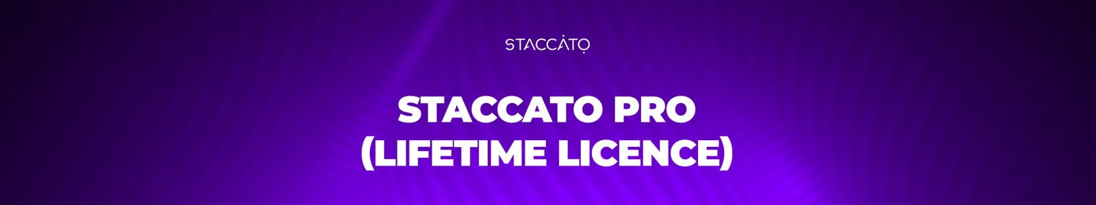 Staccato AI Staccato Pro (Lifetime Licence) Website Header