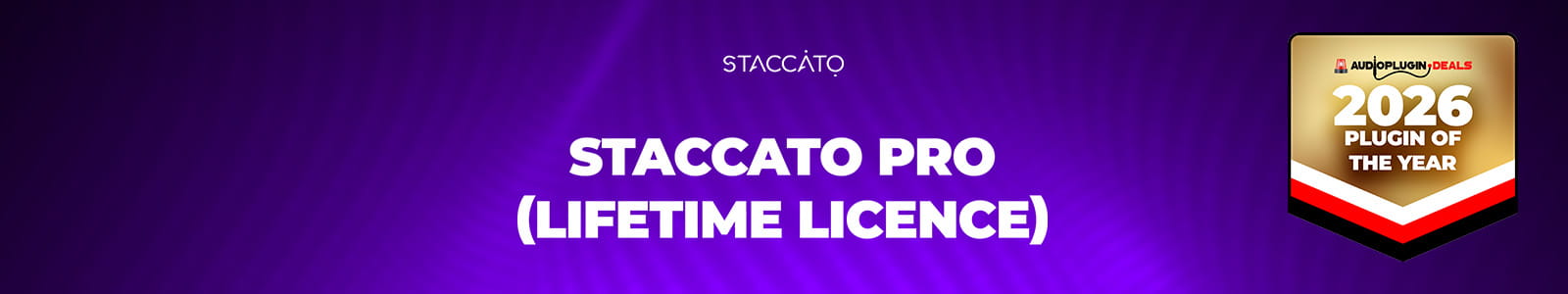 Staccato AI Staccato Pro (Lifetime Licence)(Badge) Website Header