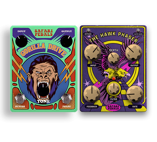 Safari Pedals Gorilla Drive+Hawk Phaser box shot