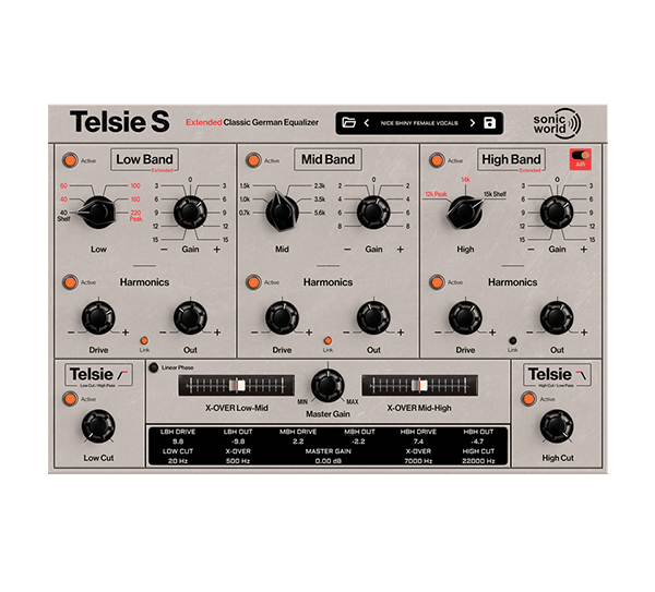 SonicWorld TELSIE S Band Equalizer Website Box Shot