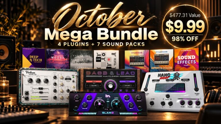 October Mega Bundle: 4 VST Plugins + 7 Sound Packs for $9.99